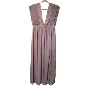 Sleeveless Gray Maxi Dress